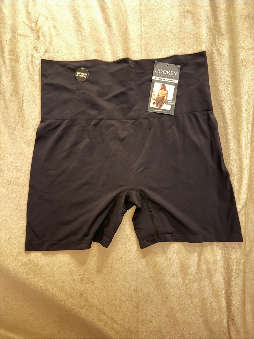 Jockey Generation Tummy Smoothing Boyshorts XL Black Shapewear NWT